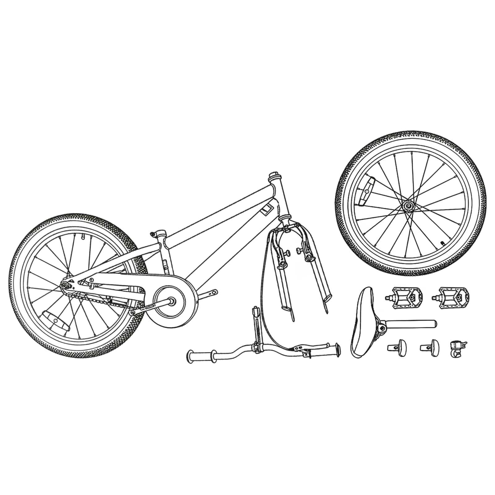 vidaXL Mountainbike 20 Inch 6-Speed voor 5-8 jaar oud Zwart