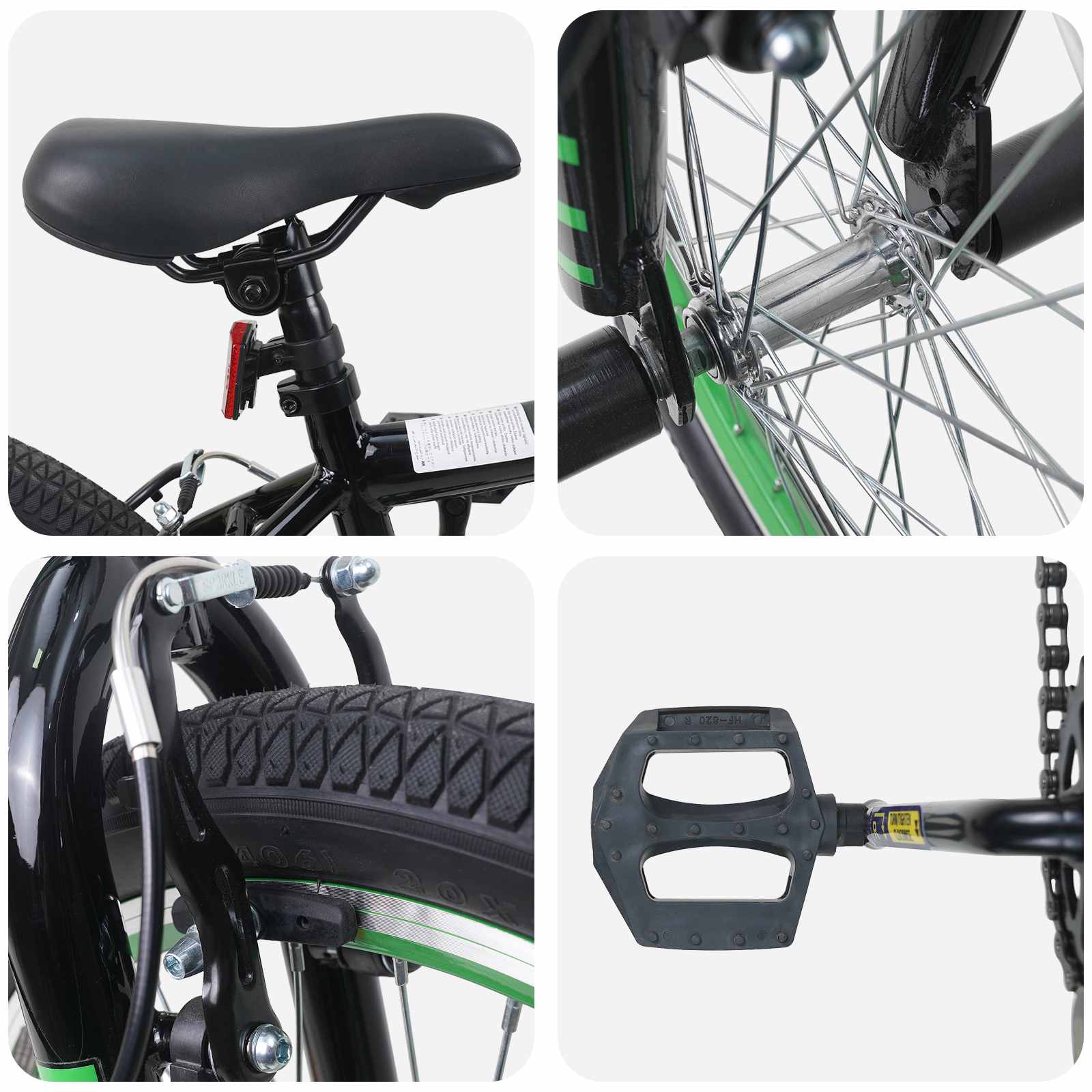 vidaXL BMX Fiets 20 Inch voor boven de 9 jaar Zwart