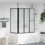 vidaXL Douchescherm Vouw Other Zwart 120 x 70 x 137 cm Aluminium
