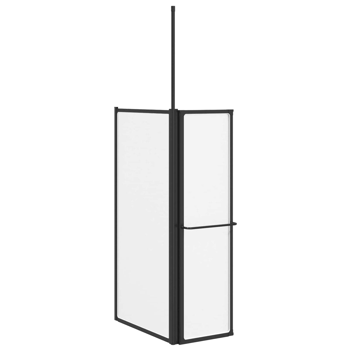 vidaXL Douchescherm Vouw Other Zwart 120 x 70 x 137 cm Aluminium