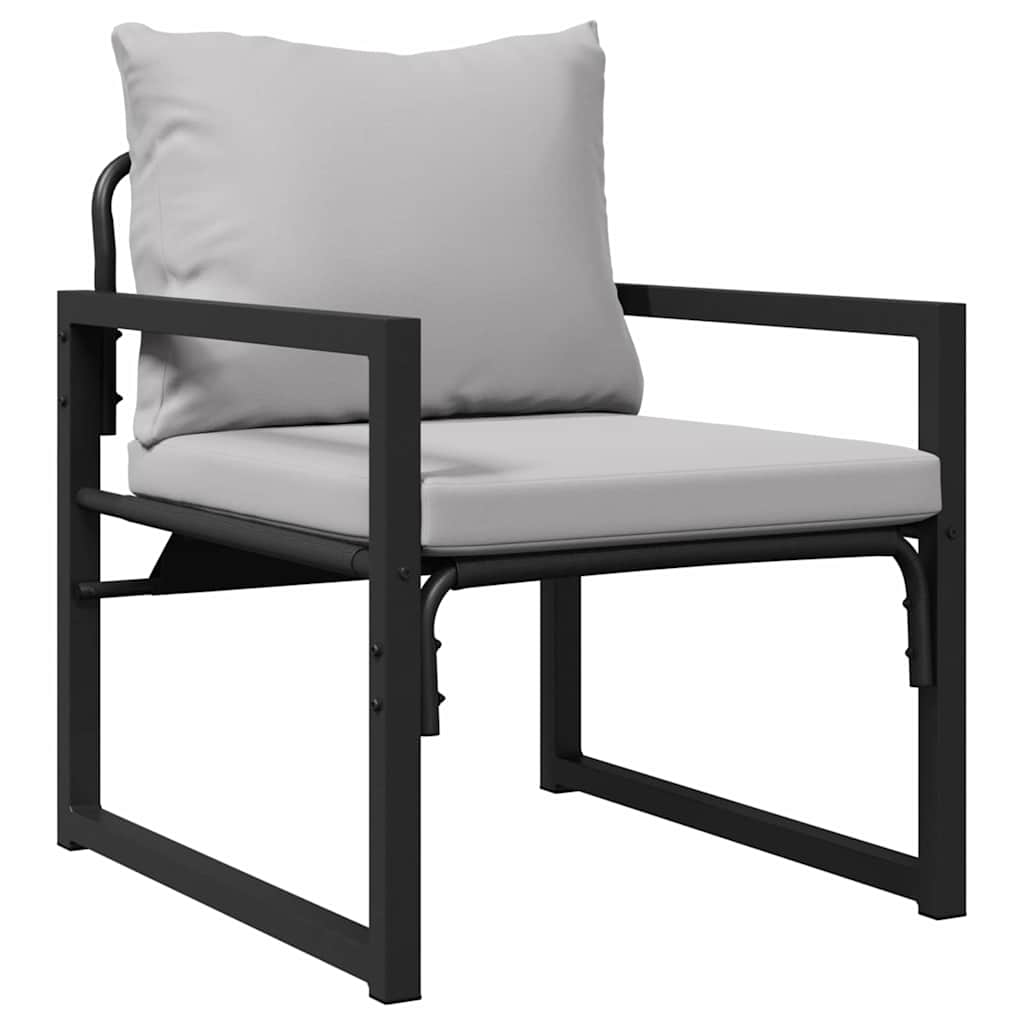 vidaXL Tuin Sofa Set 4 pcs Zwart 61 x 72,5 x 71 cm Staal