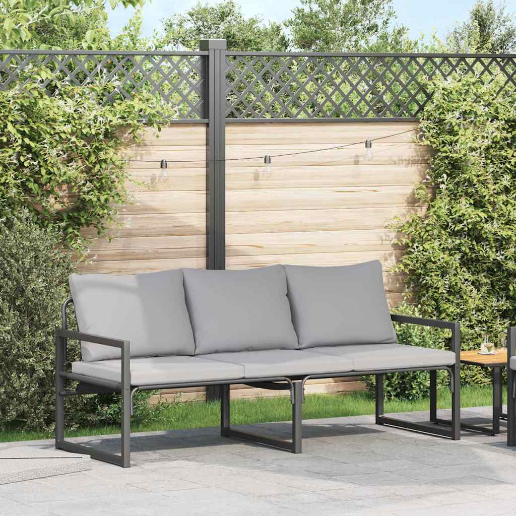 vidaXL Tuin Sofa Set 4 pcs Zwart 61 x 72,5 x 71 cm Staal