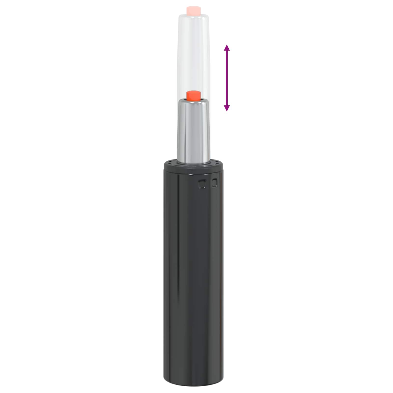 vidaXL Kantoorstoel gascilinder Zwart 239-309 mm IJzer