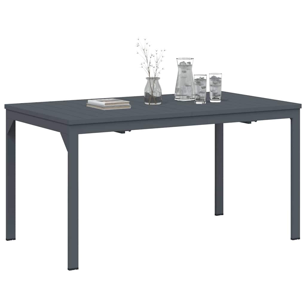 vidaXL Uittrektafel Antraciet 180 x 80 x 76 cm Staal