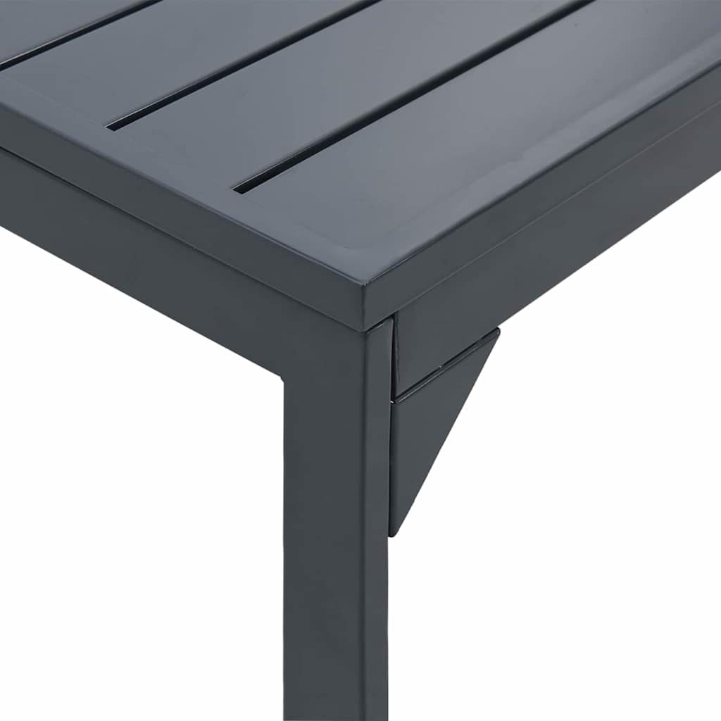 vidaXL Uittrektafel Antraciet 180 x 80 x 76 cm Staal