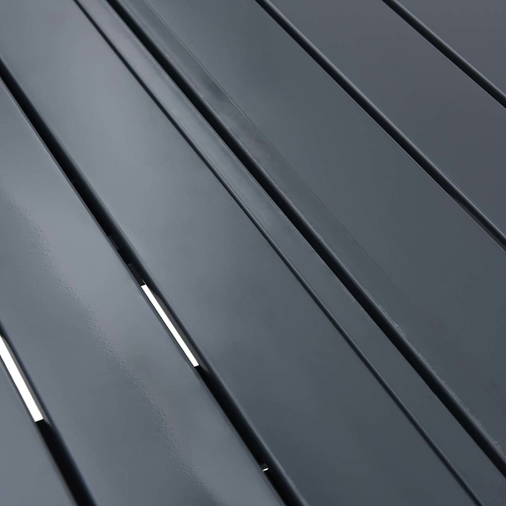 vidaXL Uittrektafel Antraciet 180 x 80 x 76 cm Staal