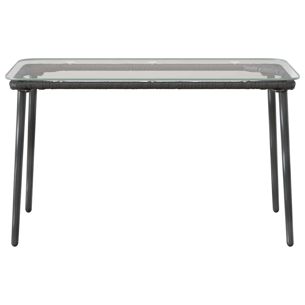 vidaXL Tuinstafel Zwart 80 x 40 x 45 cm Poly riet