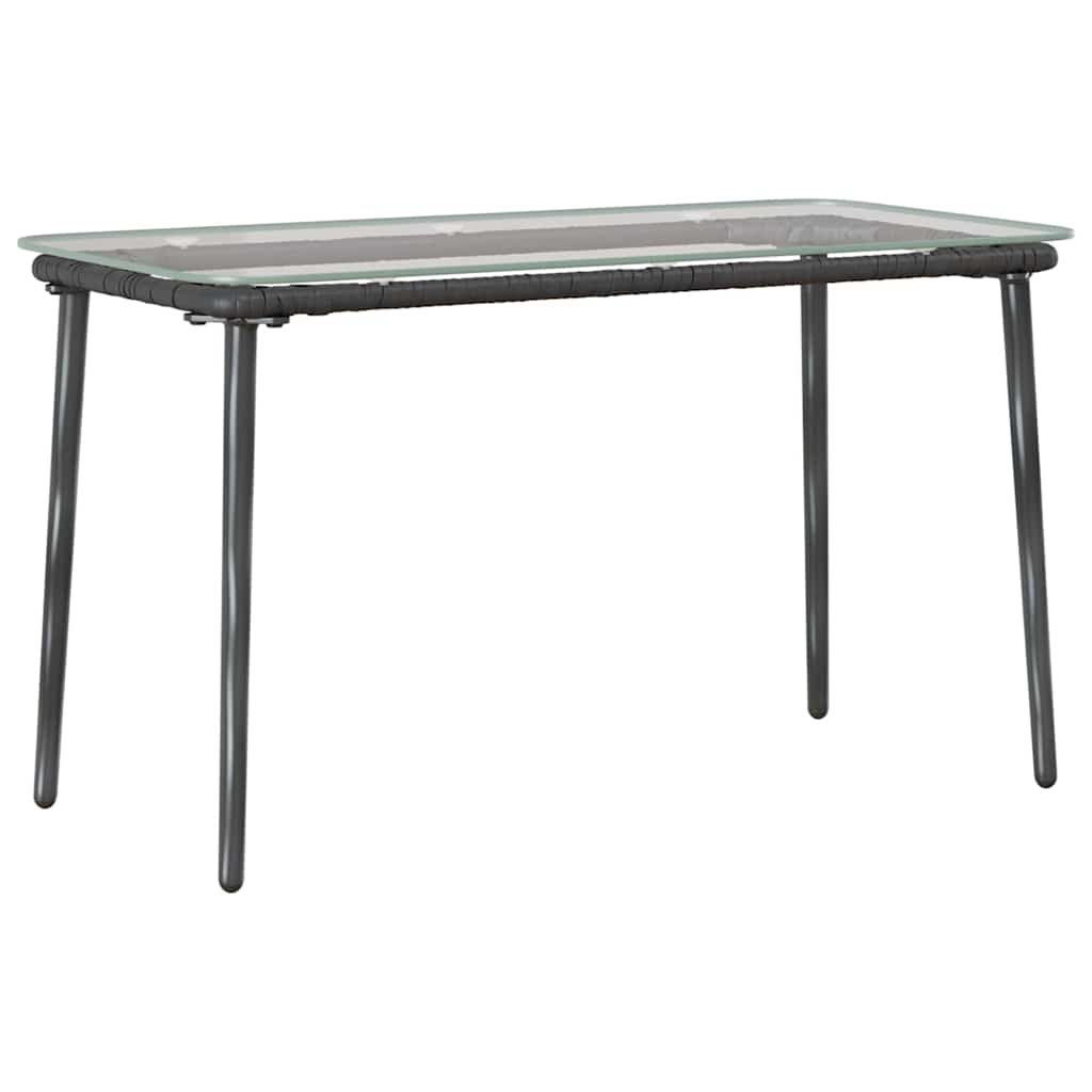 vidaXL Tuinstafel Zwart 80 x 40 x 45 cm Poly riet
