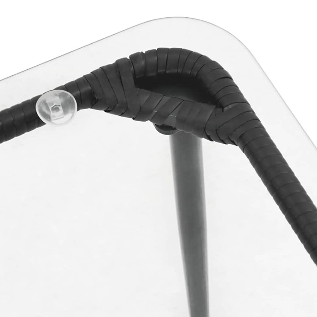 vidaXL Tuinstafel Zwart 80 x 40 x 45 cm Poly riet