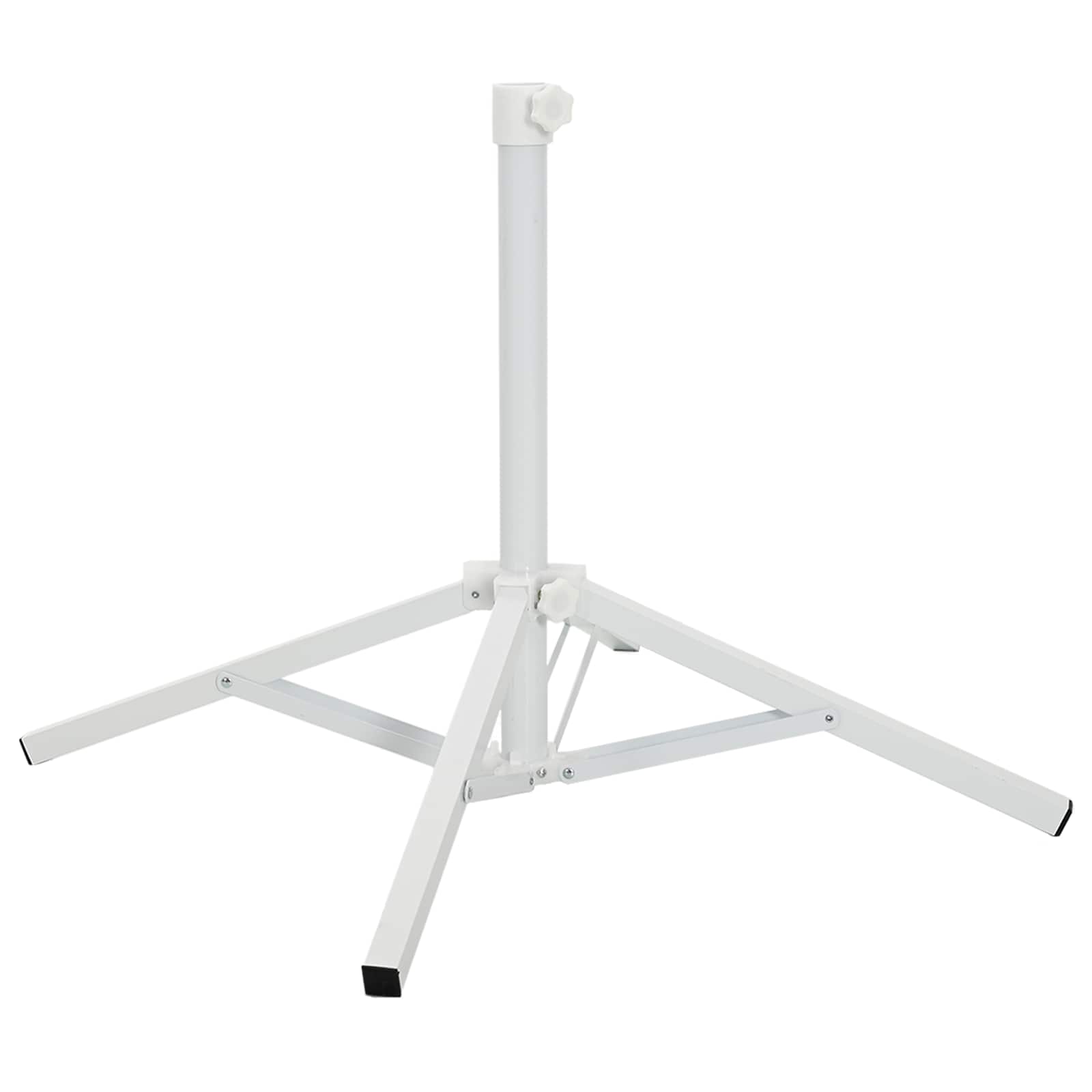 vidaXL Parasolvoet Wit Staal voor paal van 25-32 mm