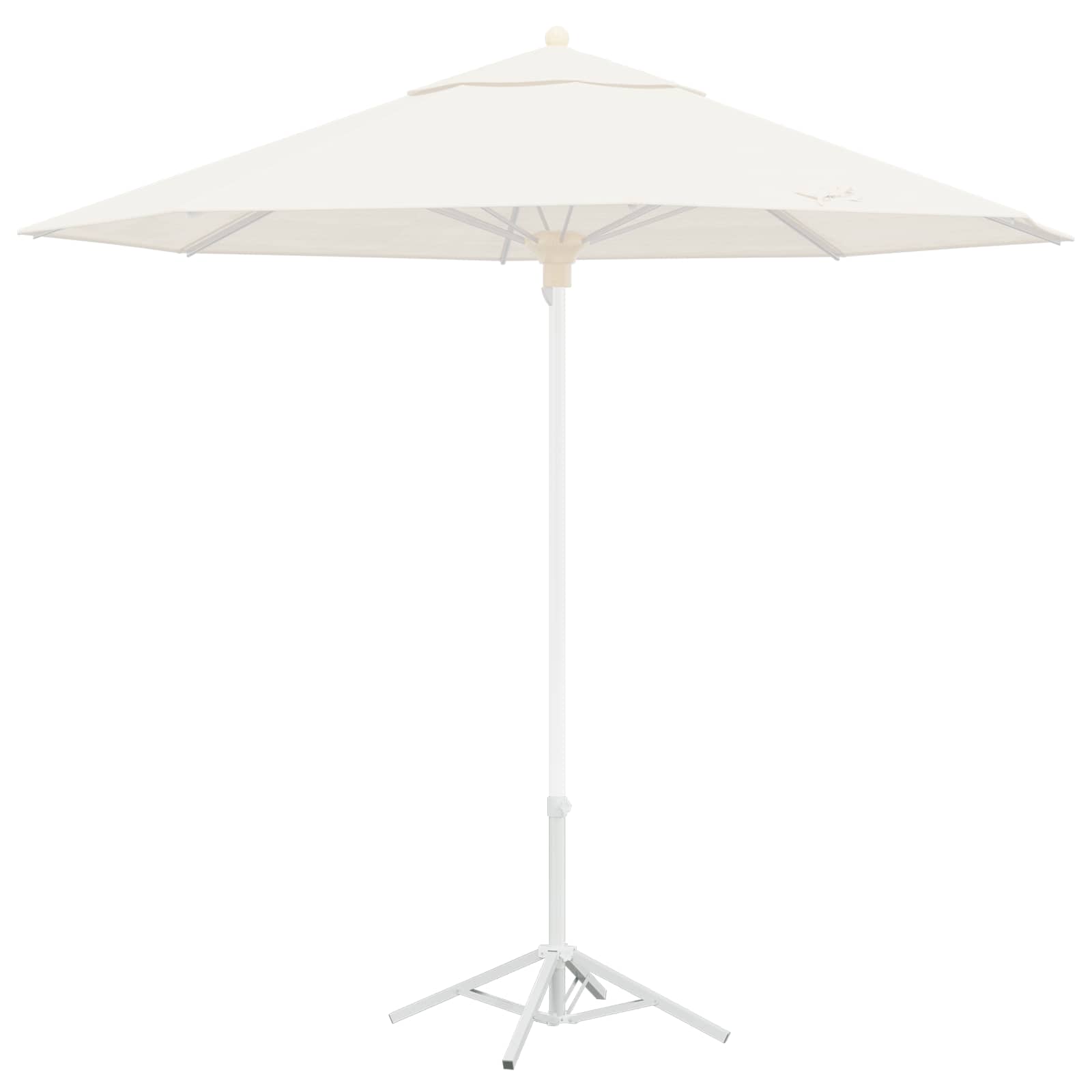 vidaXL Parasolvoet Wit Staal voor paal van 25-32 mm
