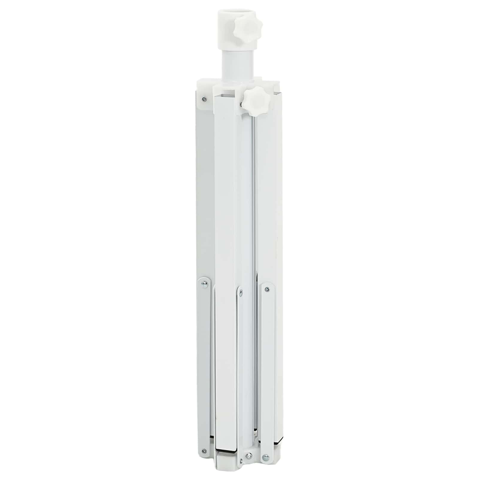 vidaXL Parasolvoet Wit Staal voor paal van 25-32 mm