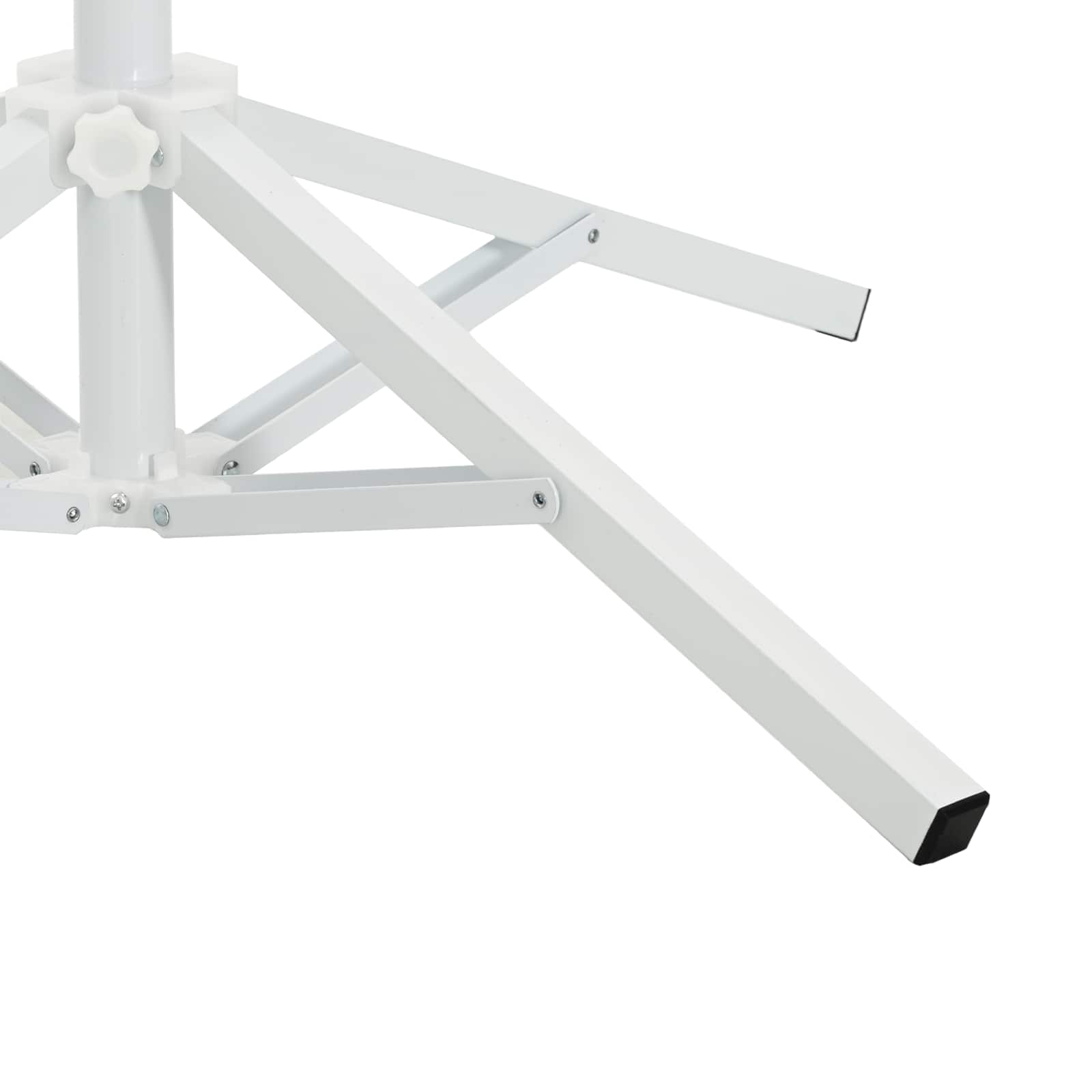 vidaXL Parasolvoet Wit Staal voor paal van 25-32 mm