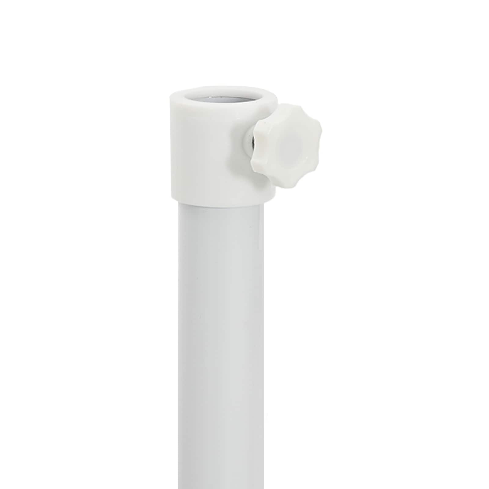 vidaXL Parasolvoet Wit Staal voor paal van 25-32 mm