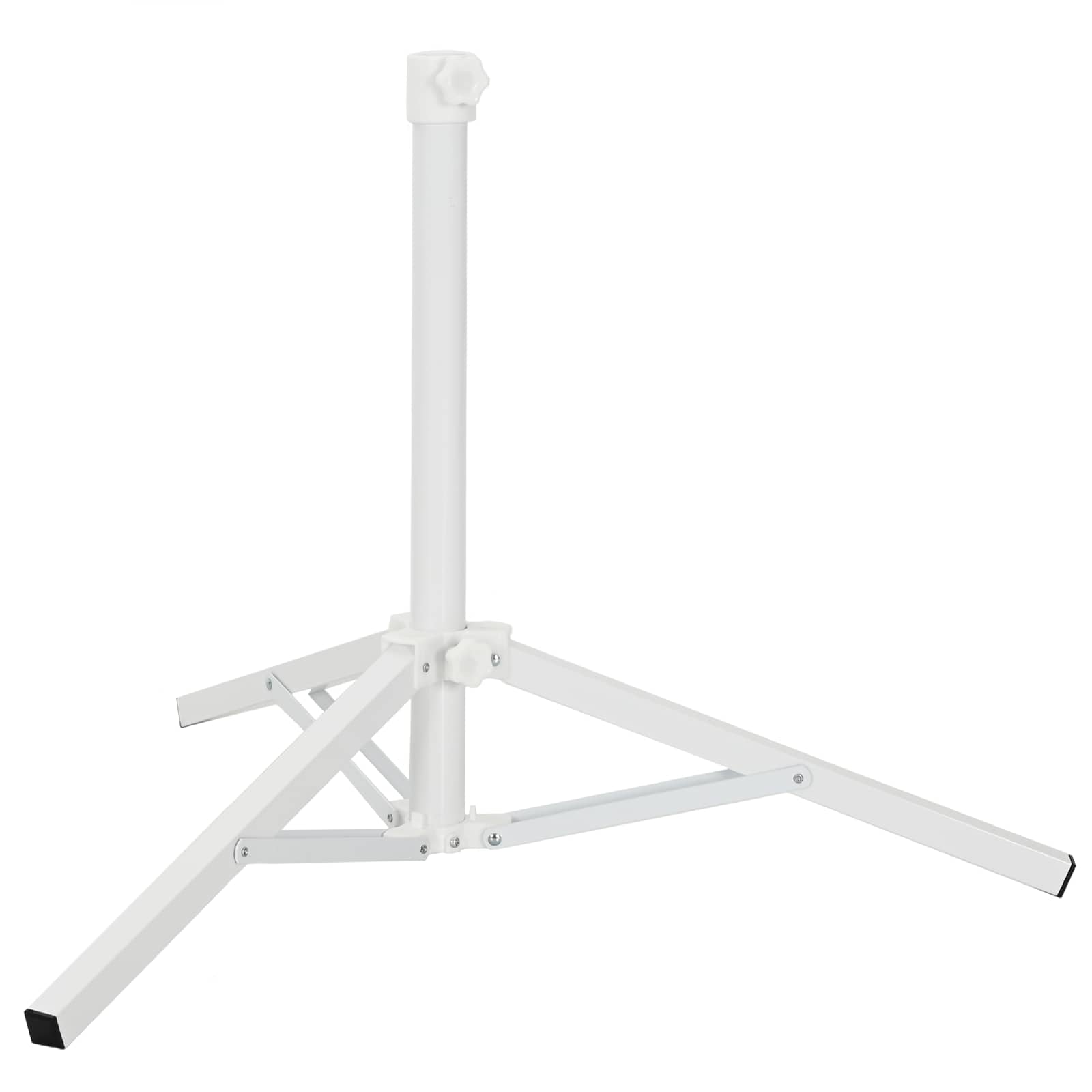 vidaXL Parasolvoet Wit Staal voor paal van 25-32 mm