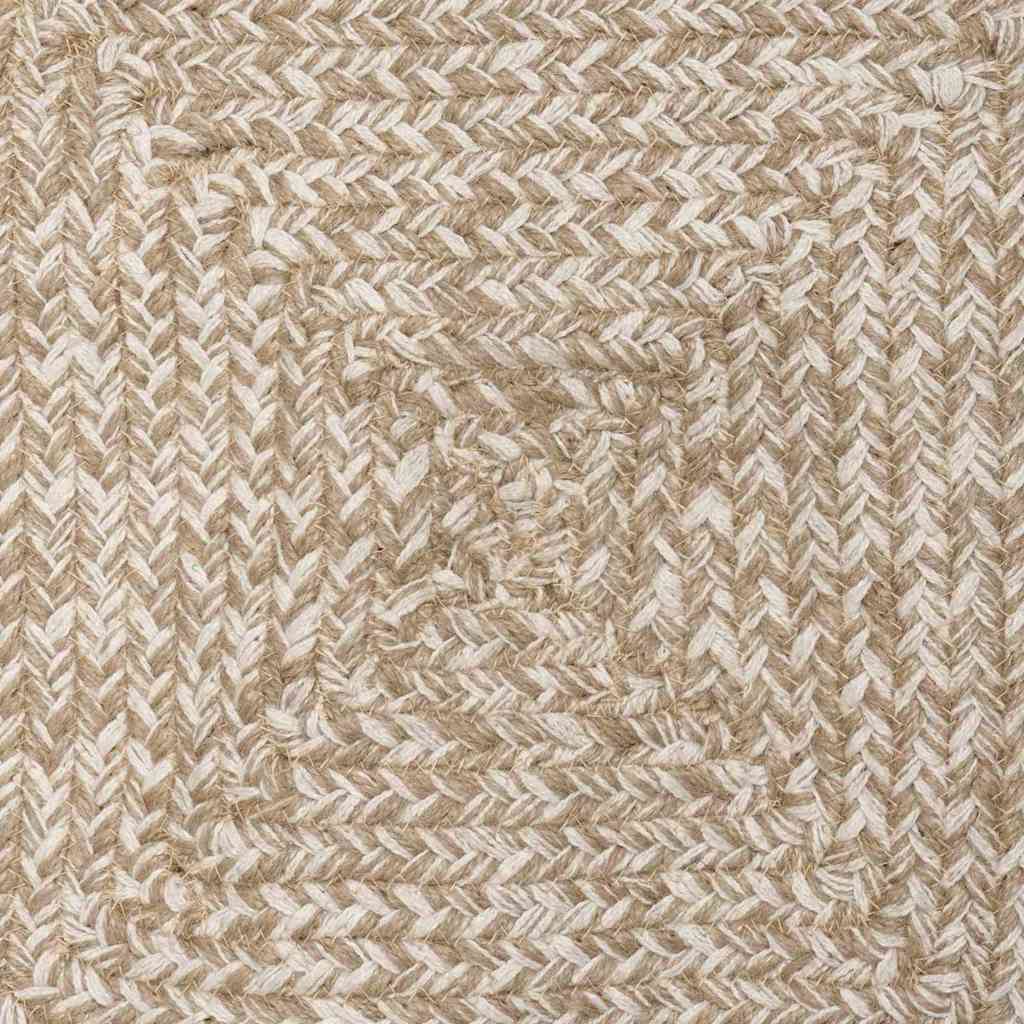 vidaXL Tapijt Basketweave Natuurlijk en wit 60 x 200 cm Jute
