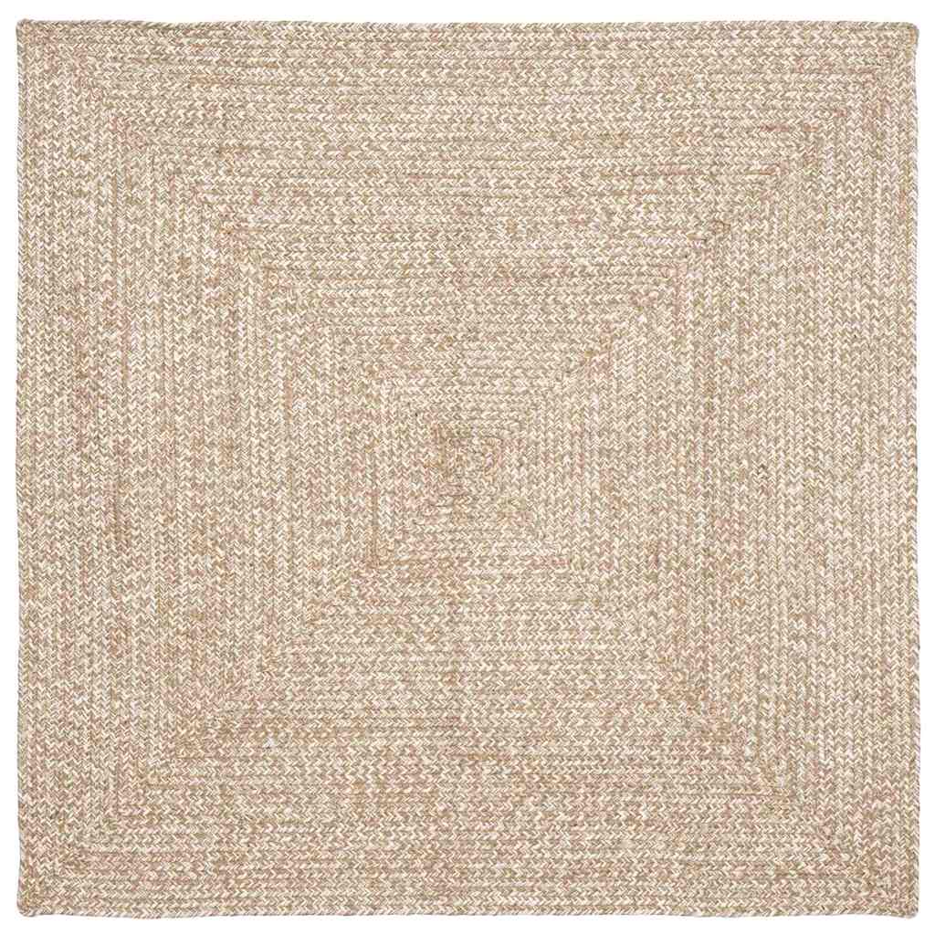 vidaXL Tapijt Basketweave Natuurlijk en wit 60 x 200 cm Jute