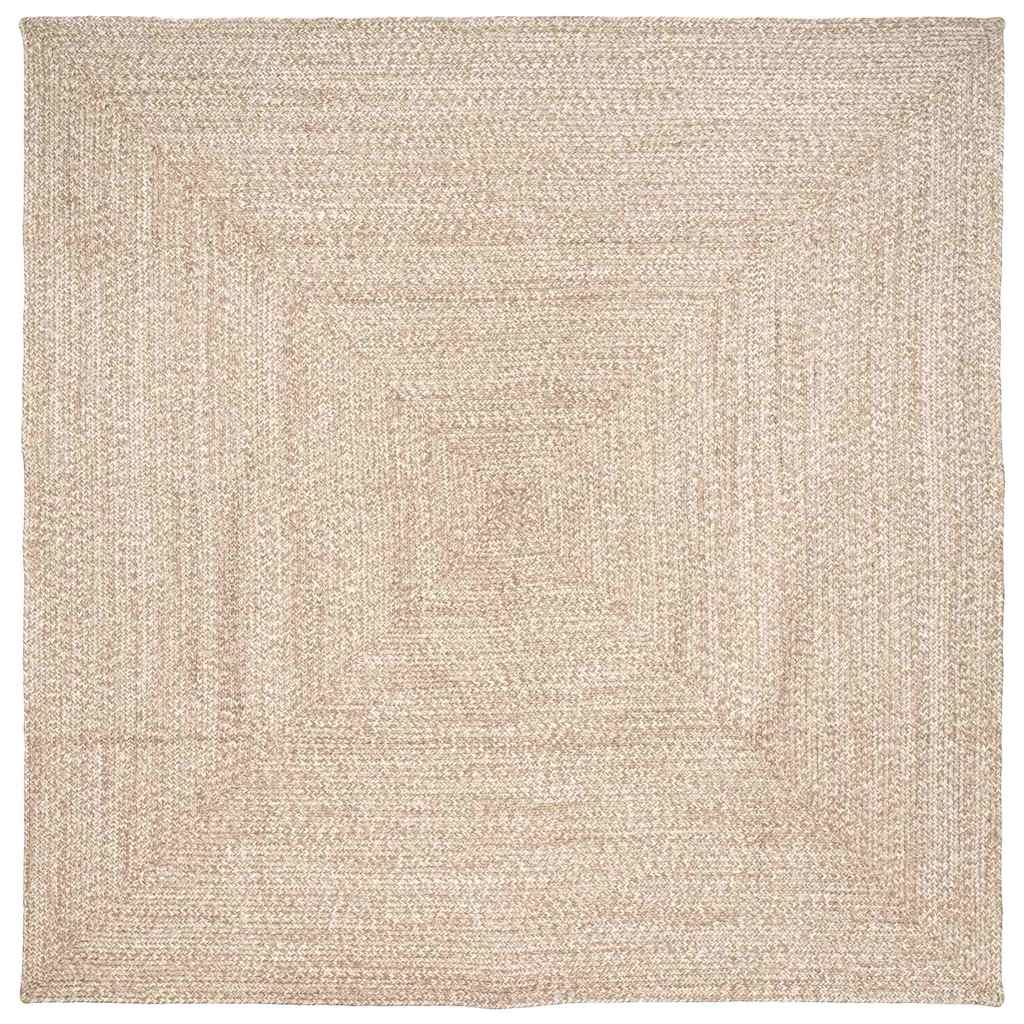vidaXL Tapijt Basketweave Natuurlijk en wit 60 x 200 cm Jute