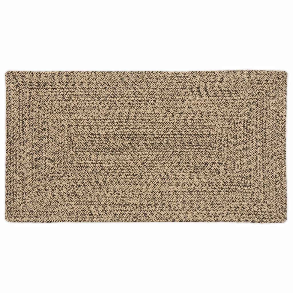 vidaXL Tapijt Basketweave Natuurlijk en wit 60 x 200 cm Jute
