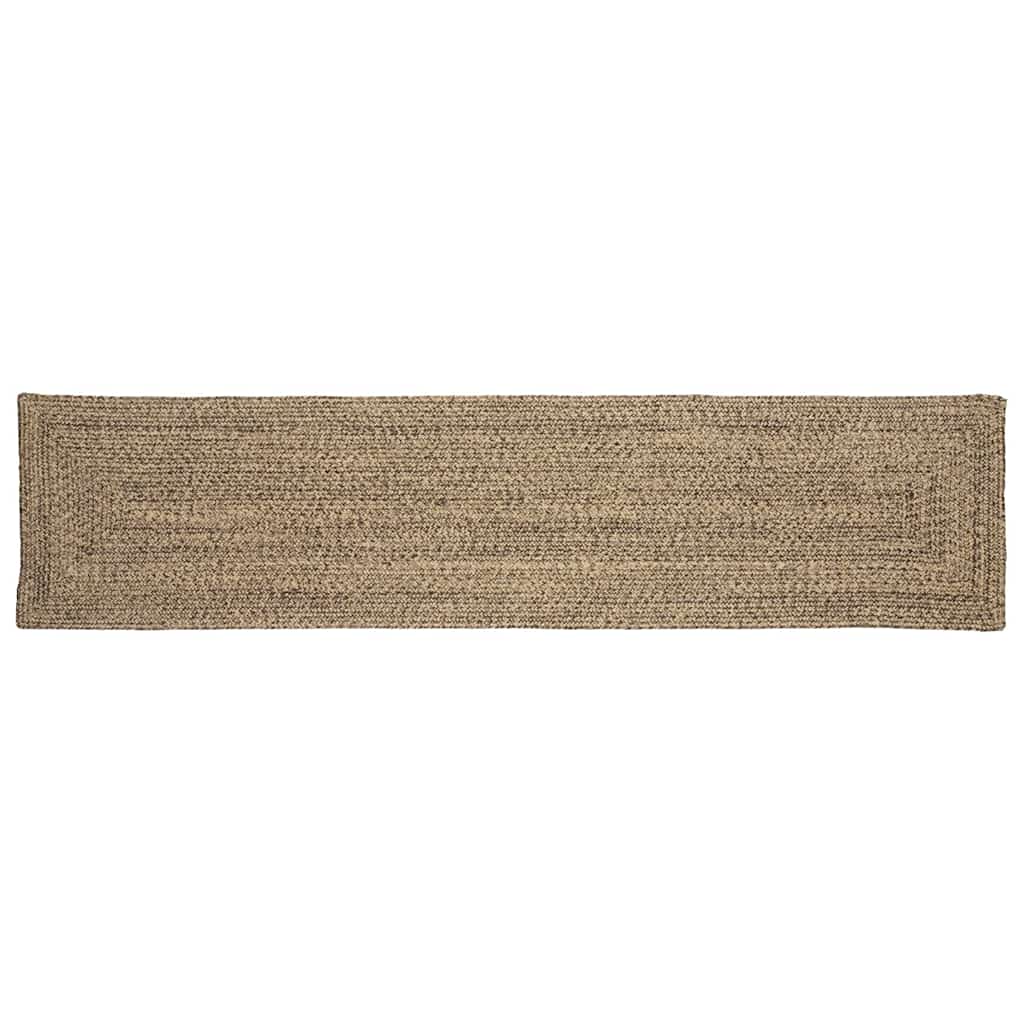 vidaXL Tapijt Basketweave Natuurlijk en wit 60 x 200 cm Jute