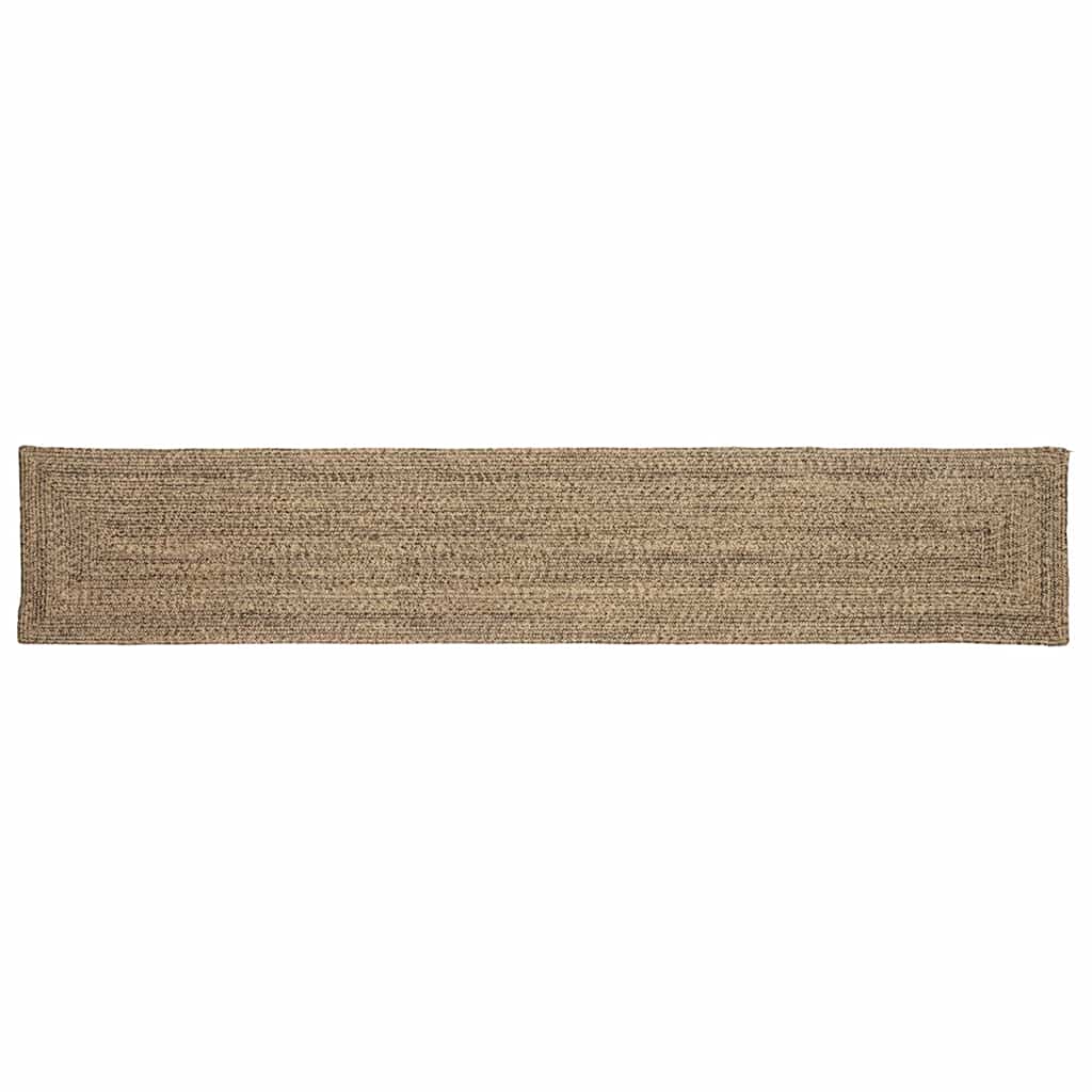 vidaXL Tapijt Basketweave Natuurlijk en wit 60 x 200 cm Jute