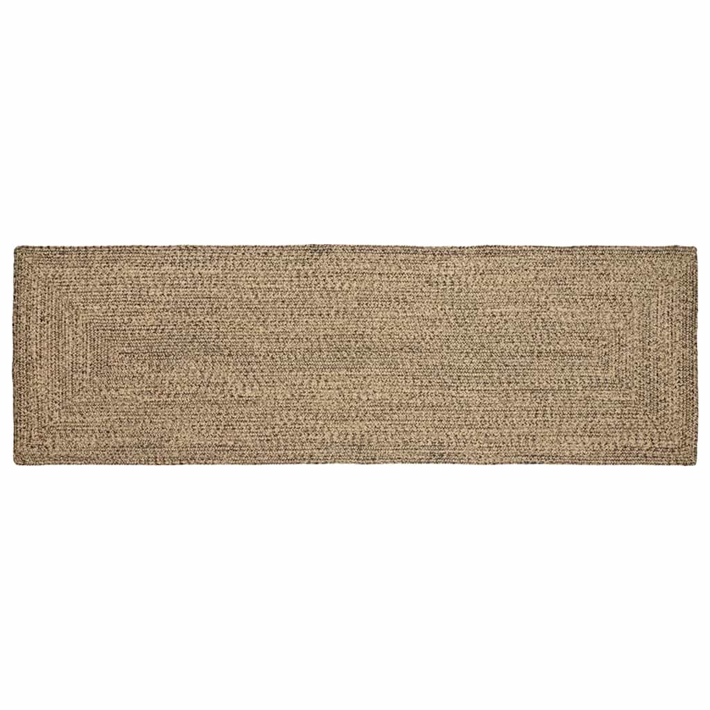 vidaXL Tapijt Basketweave Natuurlijk en wit 60 x 200 cm Jute