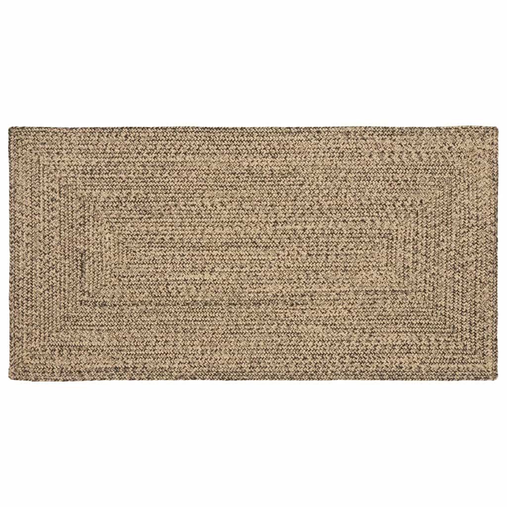 vidaXL Tapijt Basketweave Natuurlijk en wit 60 x 200 cm Jute