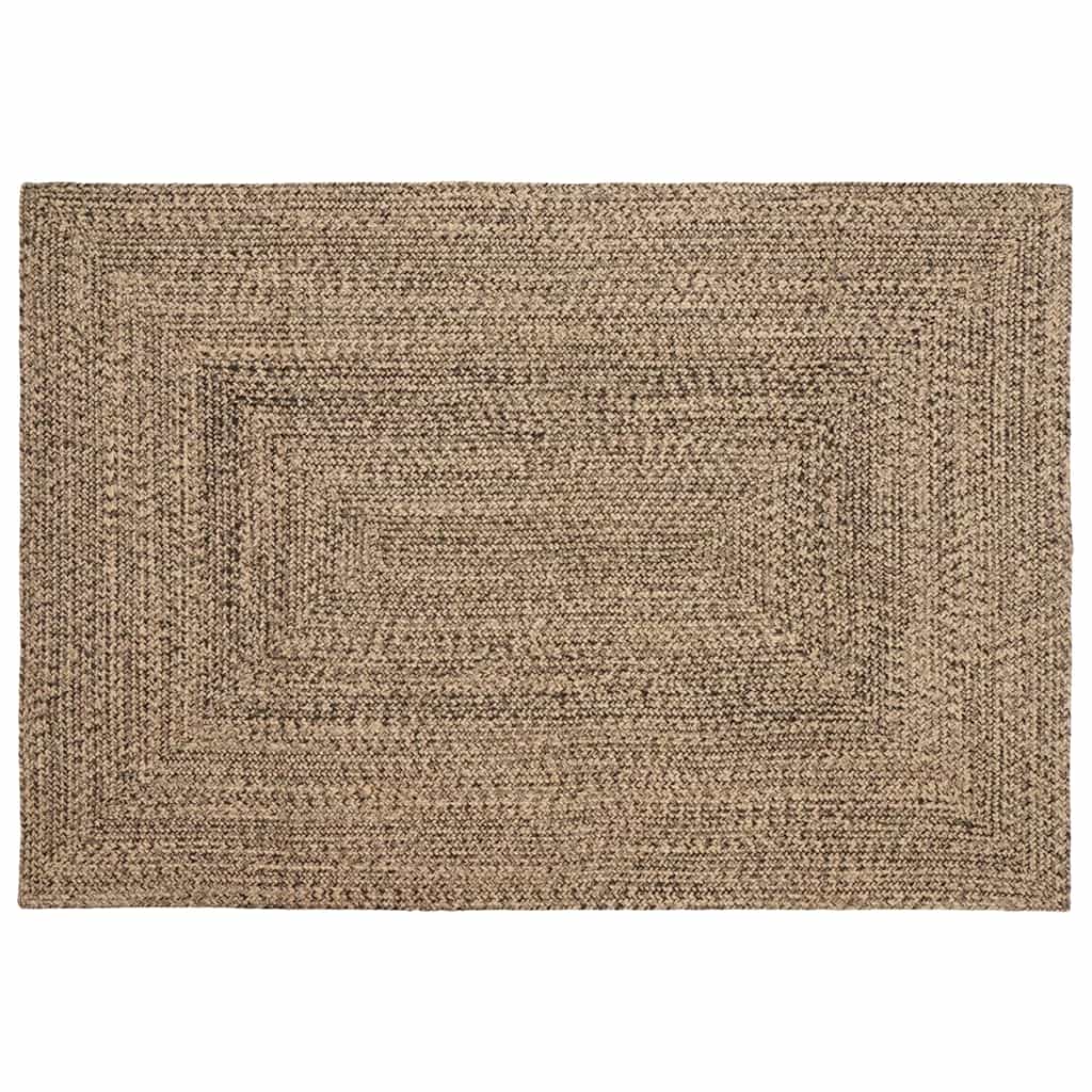 vidaXL Tapijt Basketweave Natuurlijk en wit 60 x 200 cm Jute