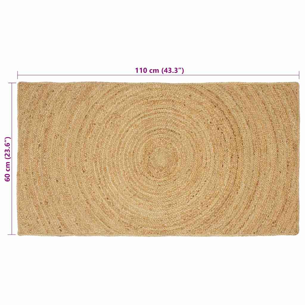 vidaXL Vloerkleed Bruin 60 x 110 cm Jute