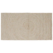 vidaXL Vloerkleed Natuurlijk en Wit 60 x 110 cm Jute
