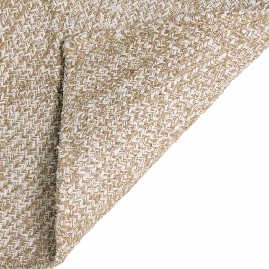 vidaXL Vloerkleed Natuurlijk en Wit 60 x 110 cm Jute