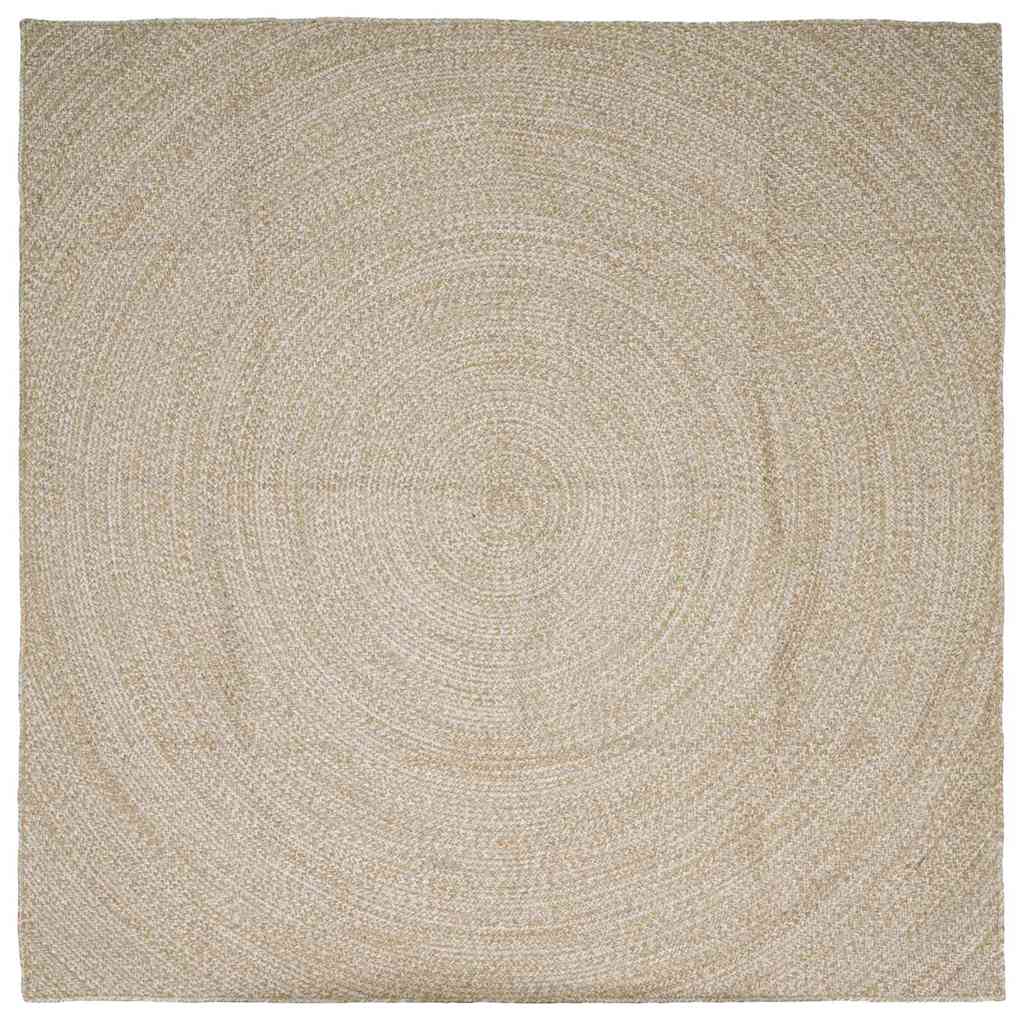 vidaXL Vloerkleed Natuurlijk en Wit 60 x 110 cm Jute