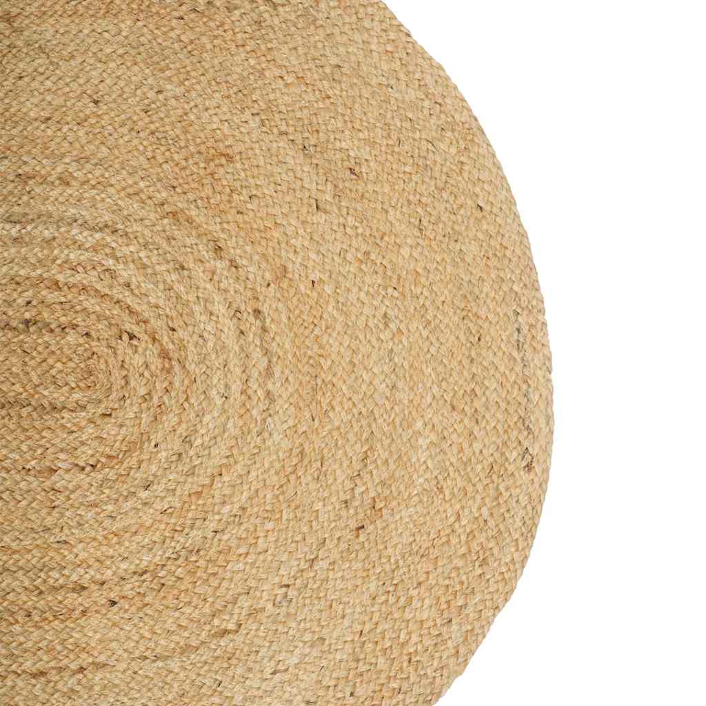 vidaXL Vloerkleed Natuurlijk en Zwart 300 x 300 cm Jute