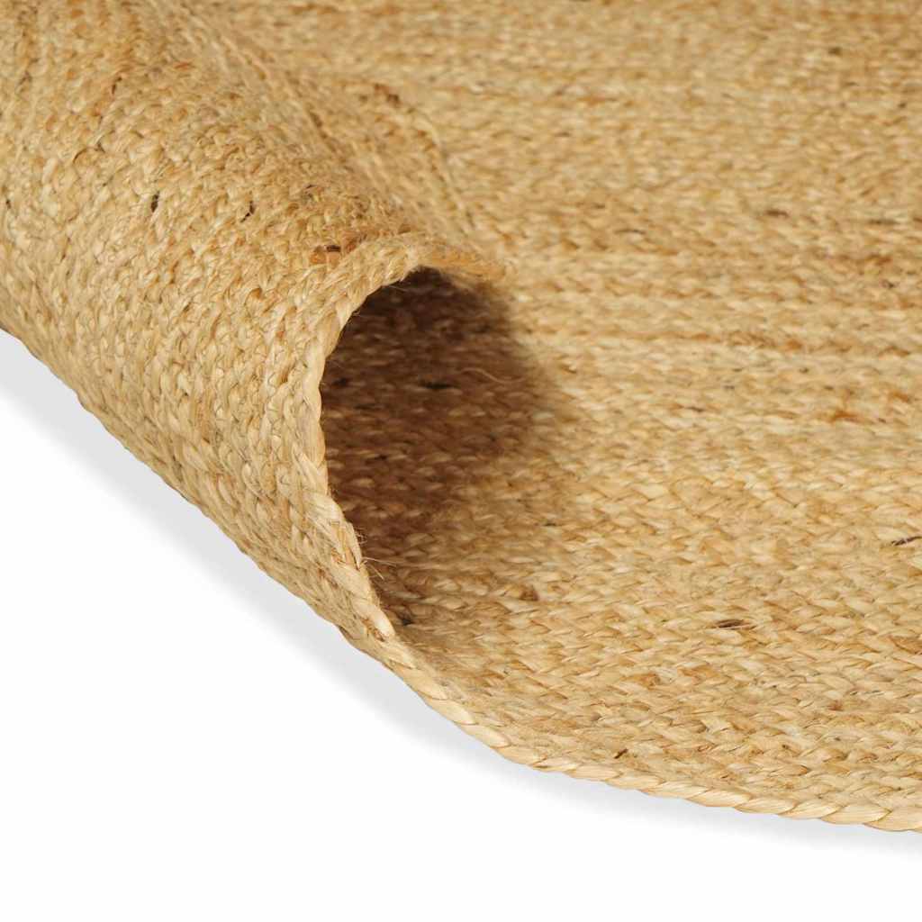 vidaXL Vloerkleed Natuurlijk en Zwart 300 x 300 cm Jute