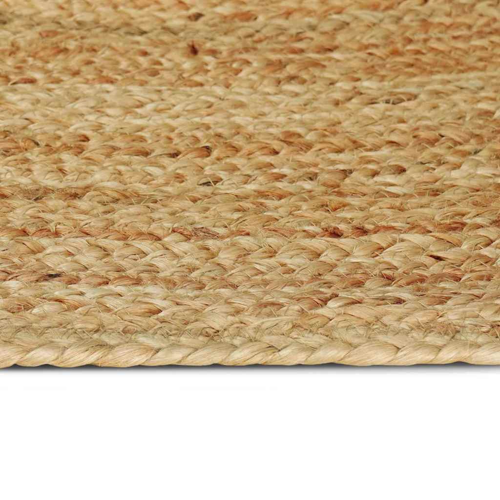 vidaXL Vloerkleed Natuurlijk en Zwart 300 x 300 cm Jute