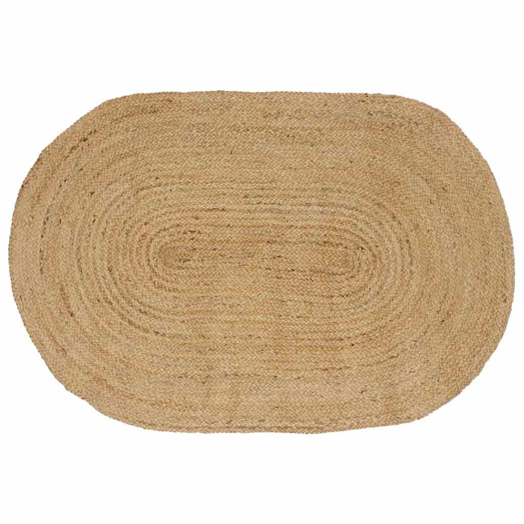 vidaXL Vloerkleed Natuurlijk en Zwart 300 x 300 cm Jute