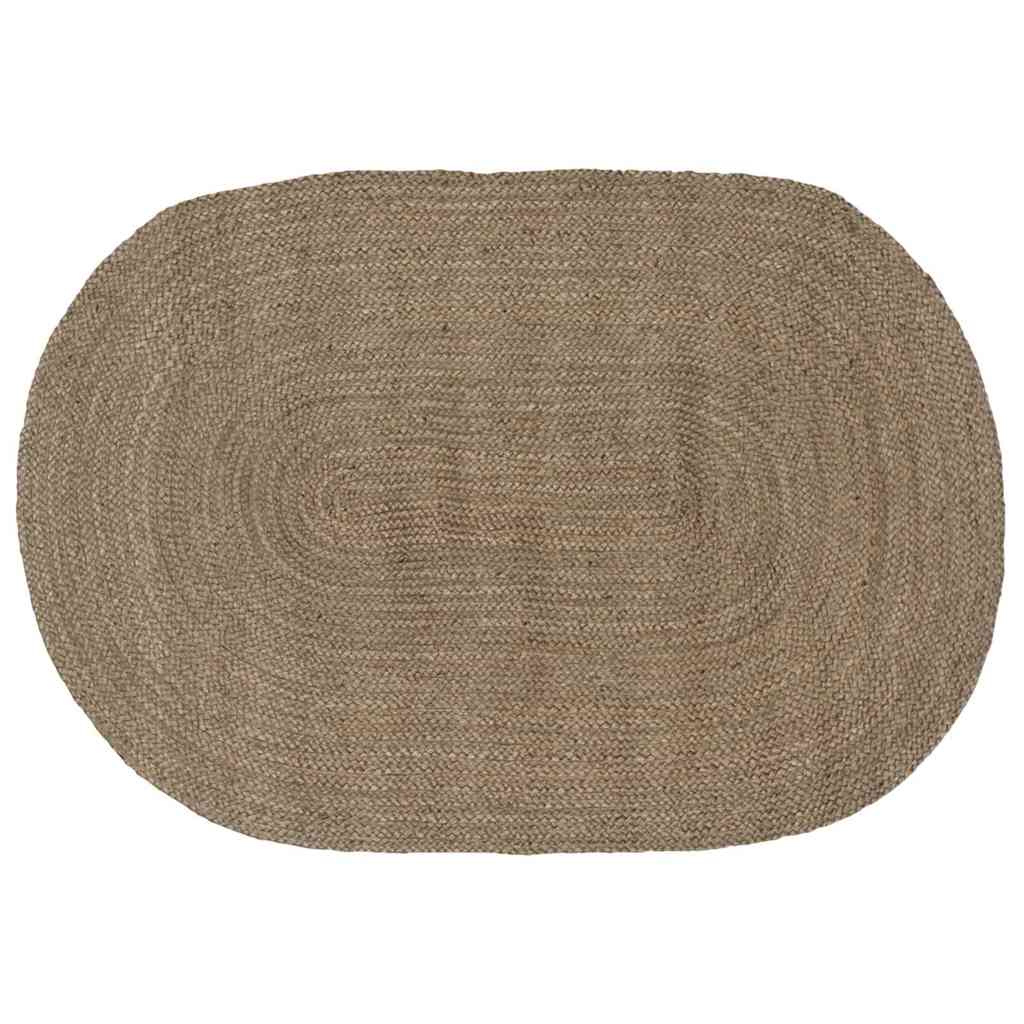 vidaXL Vloerkleed Natuurlijk en Zwart 300 x 300 cm Jute
