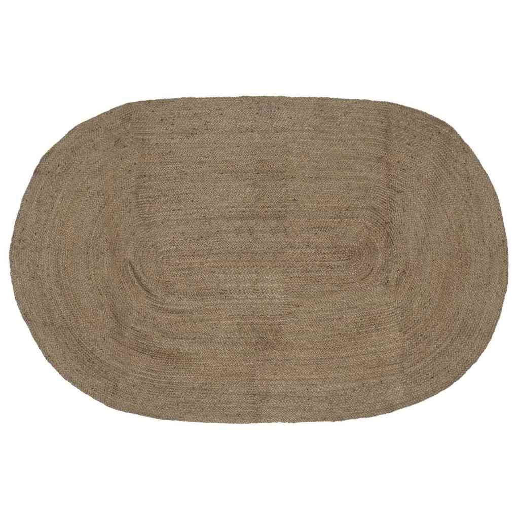 vidaXL Vloerkleed Natuurlijk en Zwart 300 x 300 cm Jute