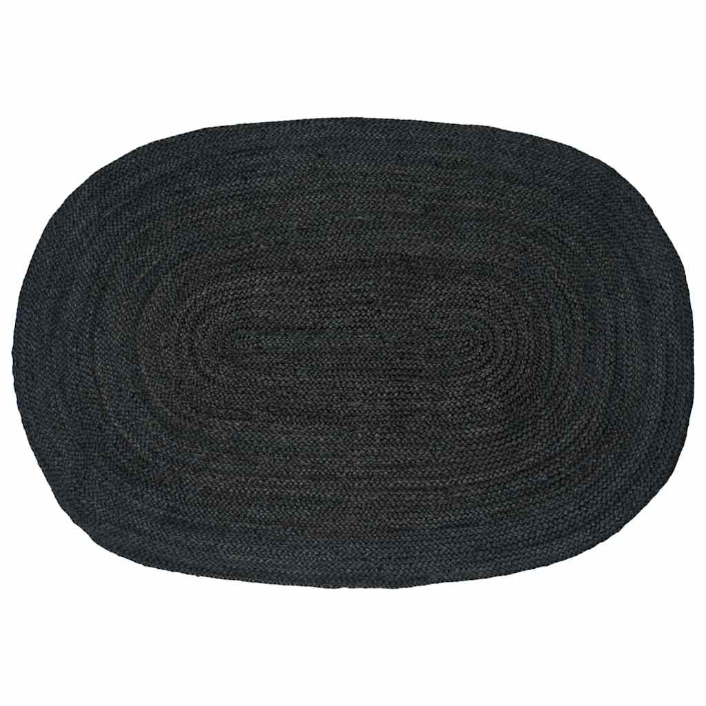 vidaXL Vloerkleed Natuurlijk en Zwart 300 x 300 cm Jute