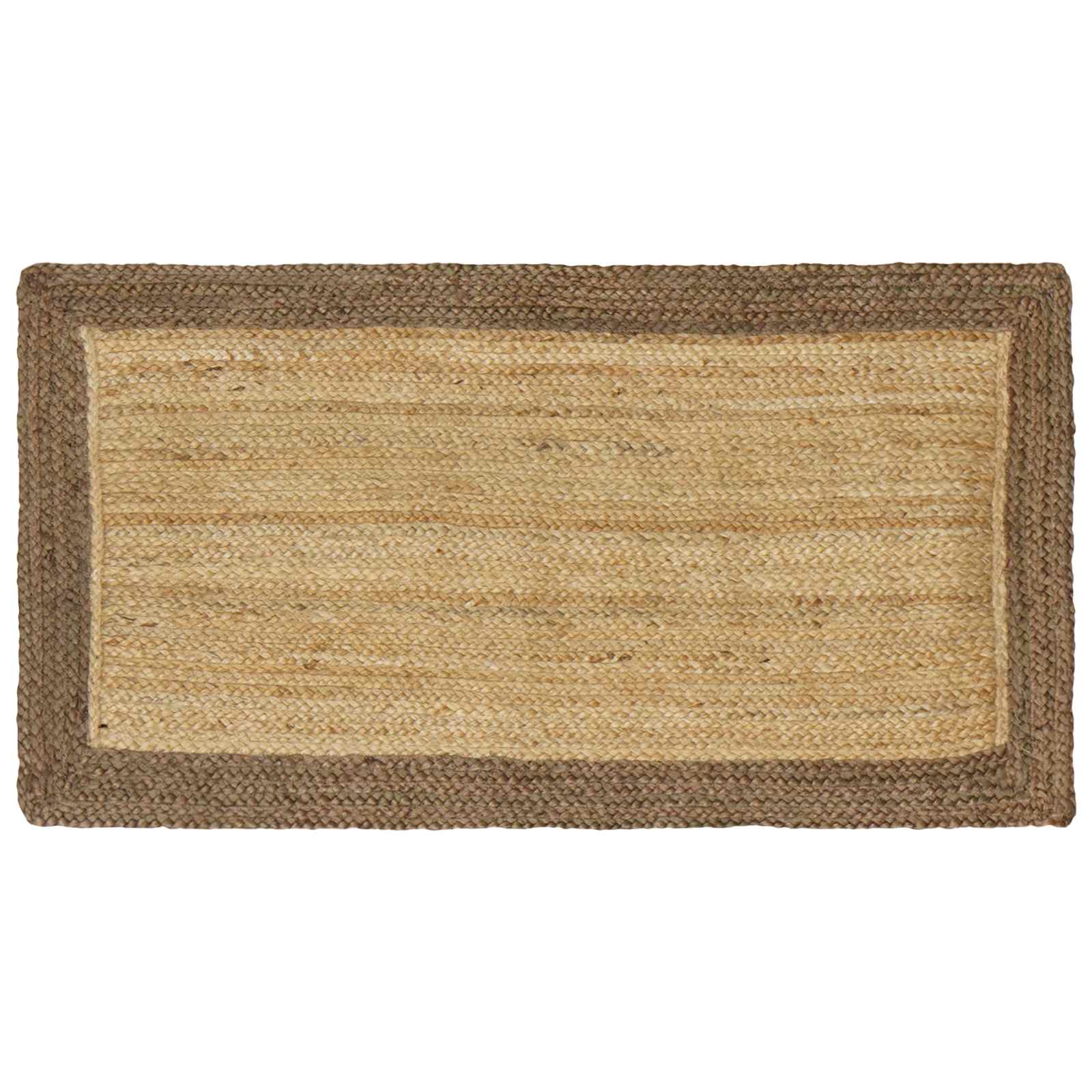 vidaXL Vloerkleden Rechthoekig Natuurlijk en Grijs 60 x 110 cm Jute