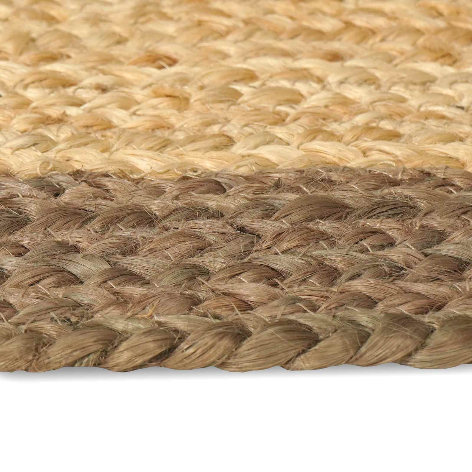 vidaXL Vloerkleden Rechthoekig Natuurlijk en Grijs 60 x 110 cm Jute
