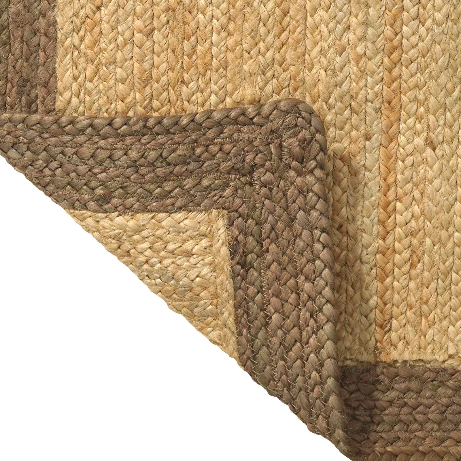 vidaXL Vloerkleden Rechthoekig Natuurlijk en Grijs 60 x 110 cm Jute