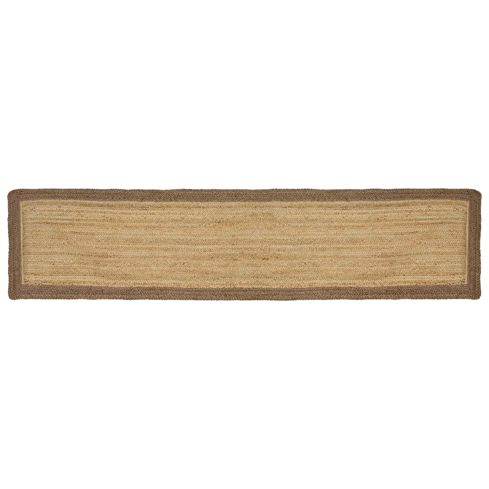 vidaXL Vloerkleden Rechthoekig Natuurlijk en Grijs 60 x 110 cm Jute