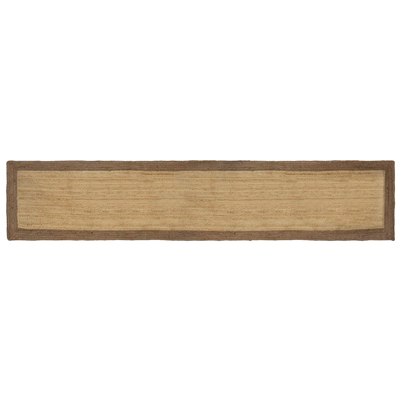 vidaXL Vloerkleden Rechthoekig Natuurlijk en Grijs 60 x 110 cm Jute