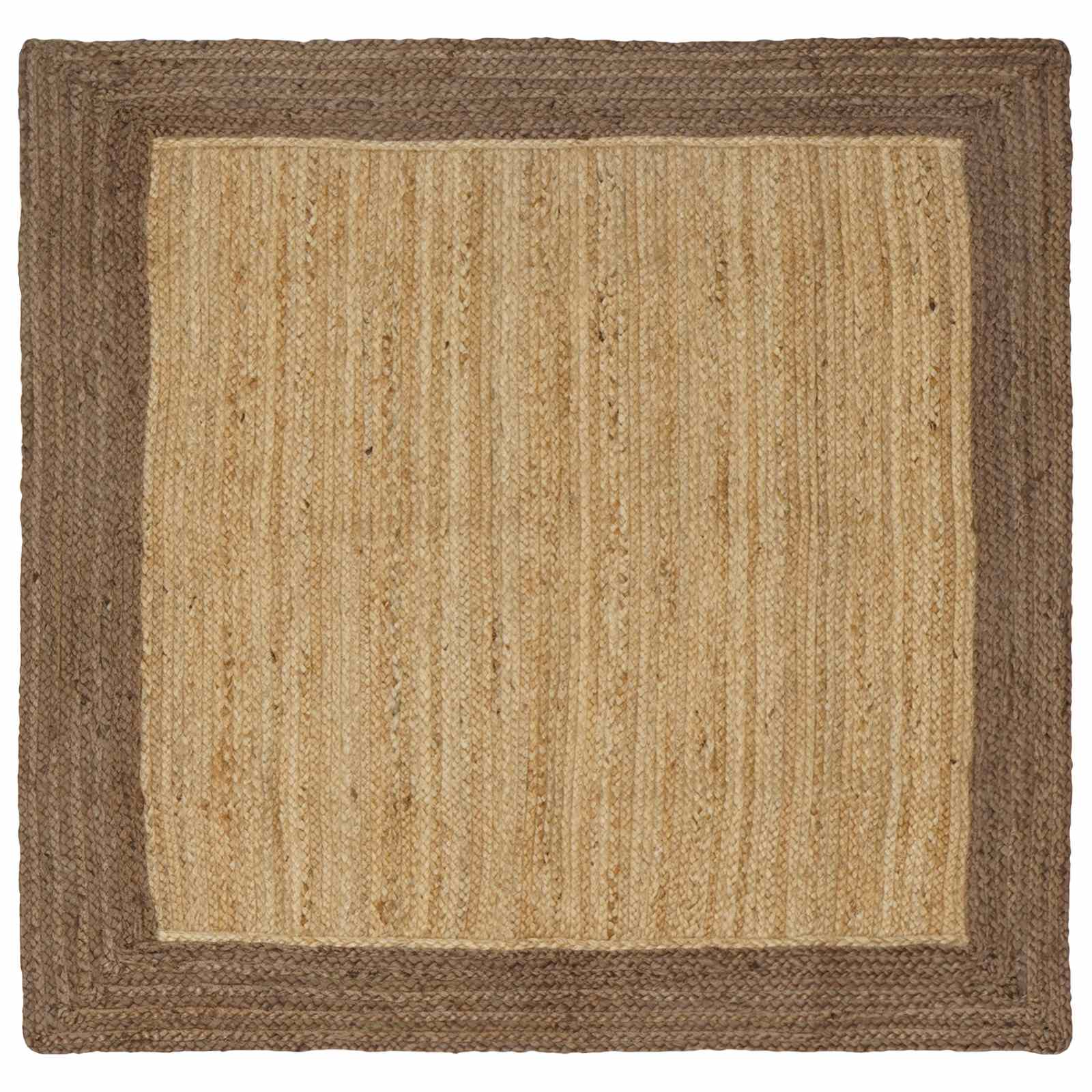 vidaXL Vloerkleden Rechthoekig Natuurlijk en Grijs 60 x 110 cm Jute