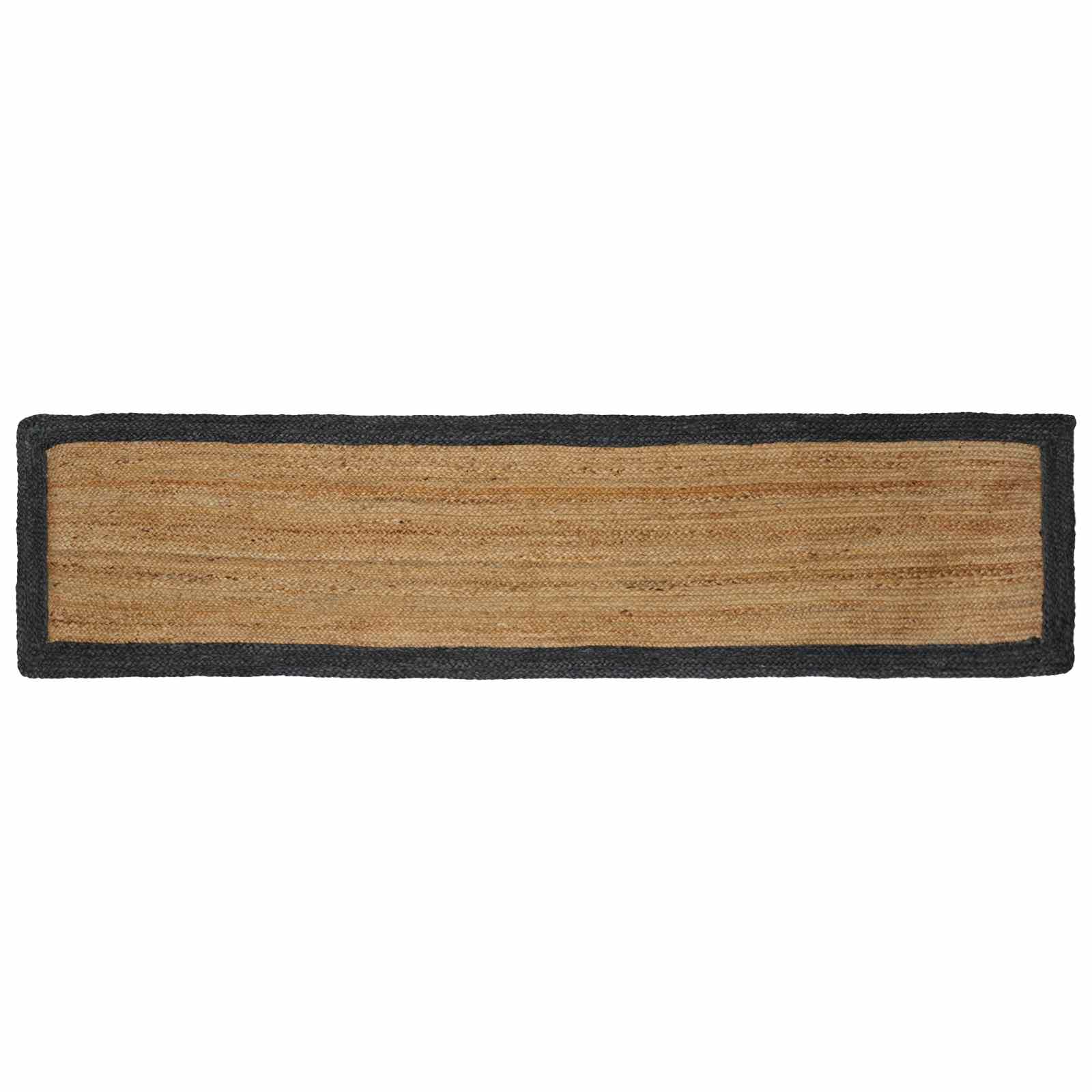 vidaXL Vloerkleden Rechthoekig Natuurlijk en Grijs 60 x 110 cm Jute