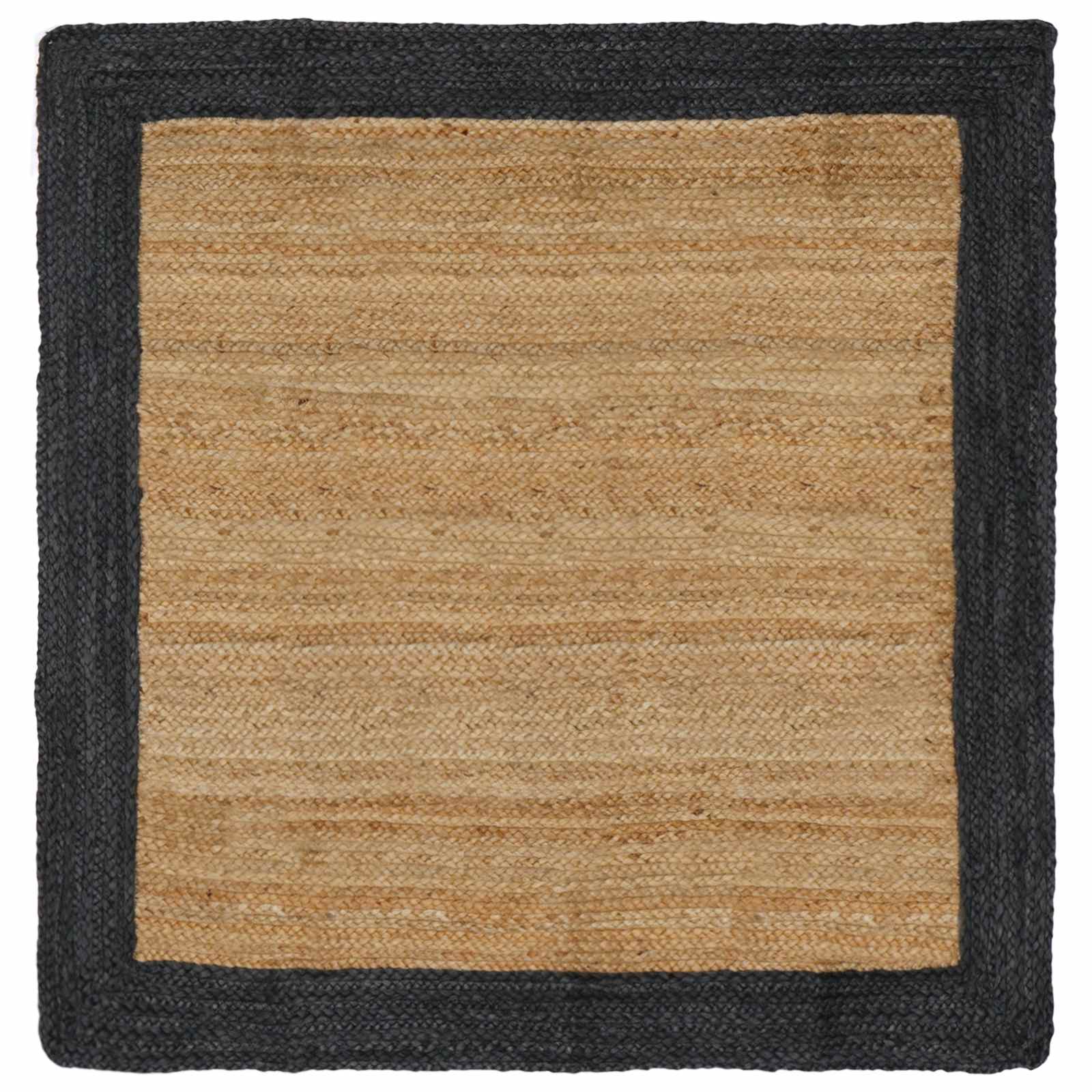 vidaXL Vloerkleden Rechthoekig Natuurlijk en Grijs 60 x 110 cm Jute