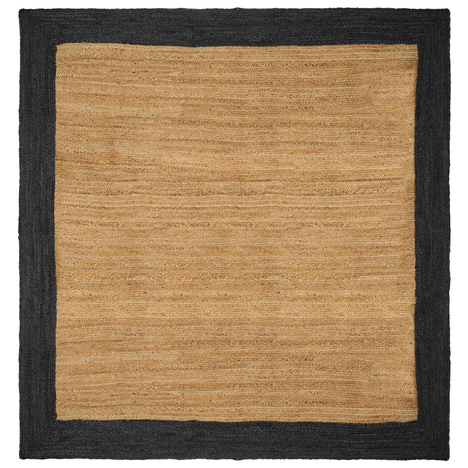 vidaXL Vloerkleden Rechthoekig Natuurlijk en Grijs 60 x 110 cm Jute