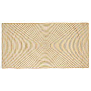 vidaXL Vloerkleed Natuurlijk en Wit 60 x 110 cm Jute