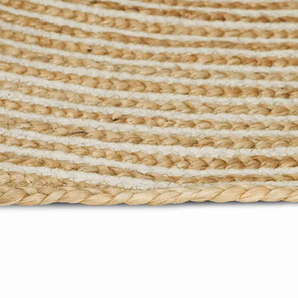 vidaXL Vloerkleed Natuurlijk en Wit 60 x 110 cm Jute